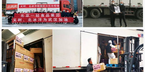 北京一輕食品集團向武漢支援義利面包 北冰洋等物資